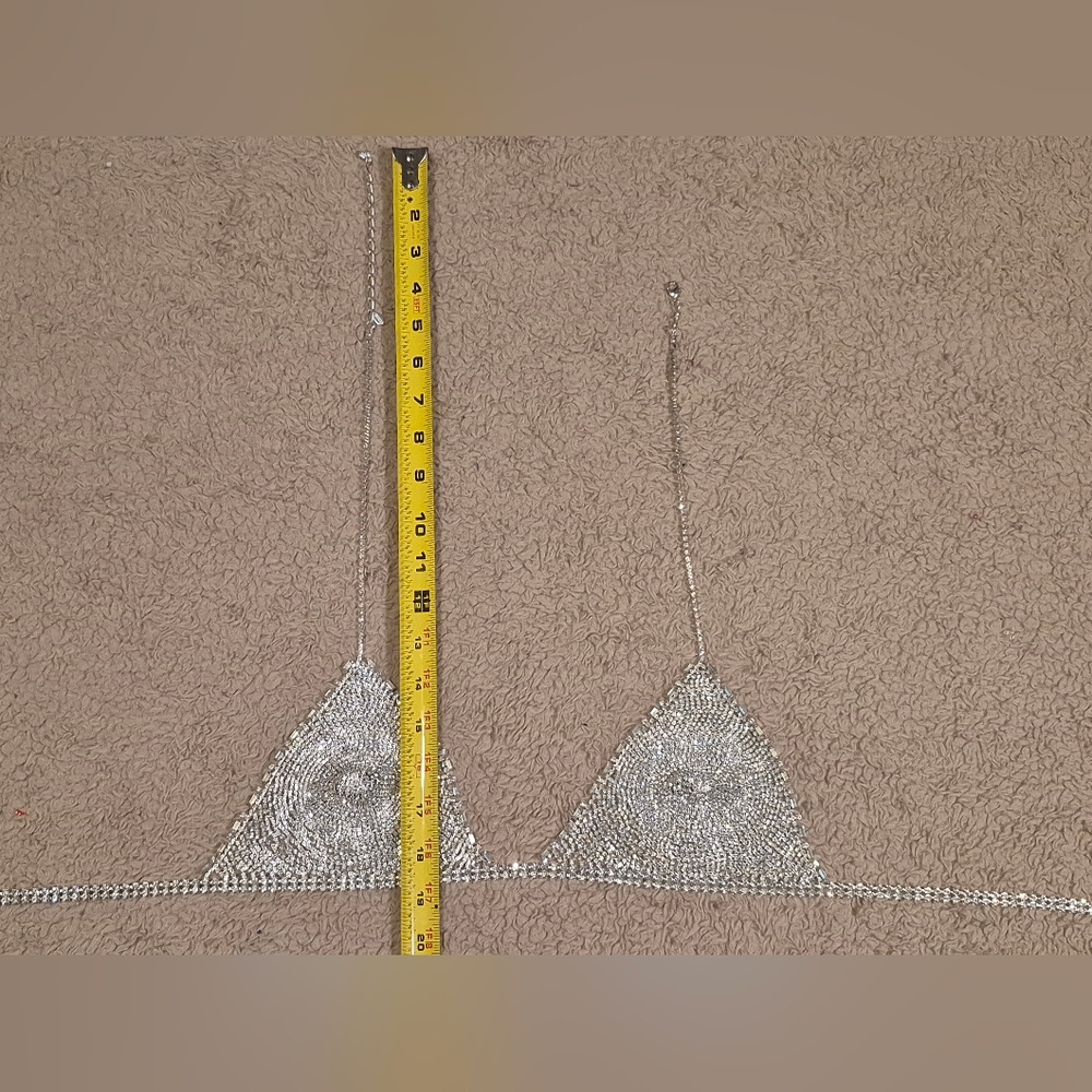 Express Vintage Silver Diamante Bra Like New - Picture 12 of 15